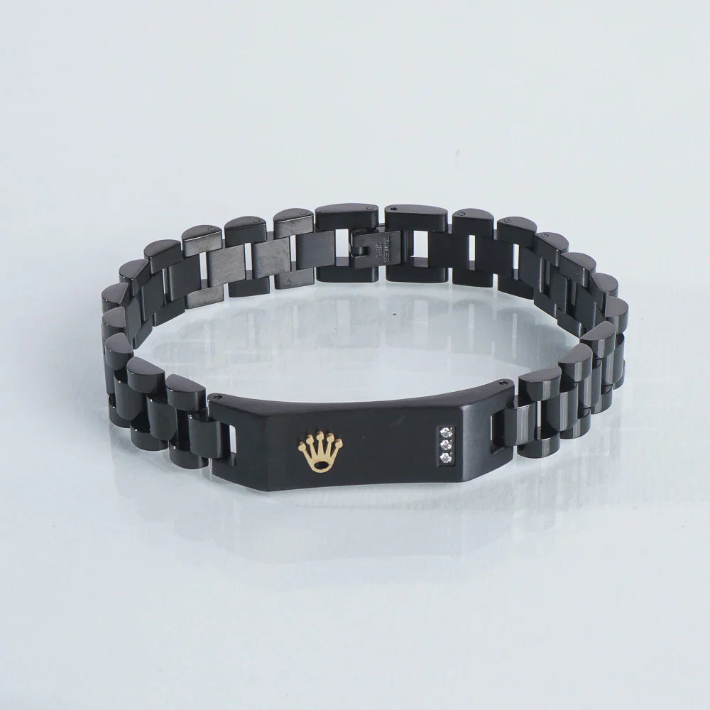 Black RLX Crown Jubilee Bracelet