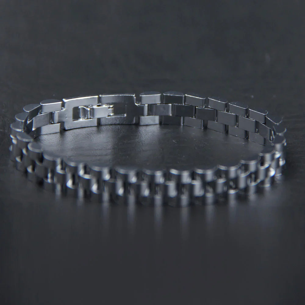 Silver RLX Plain Bracelet