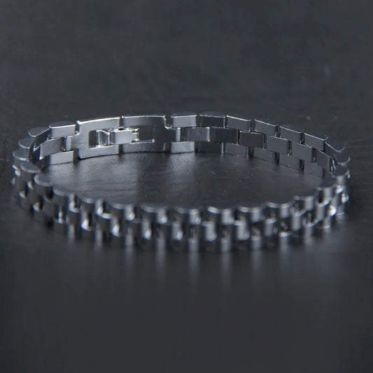 Silver RLX Plain Bracelet
