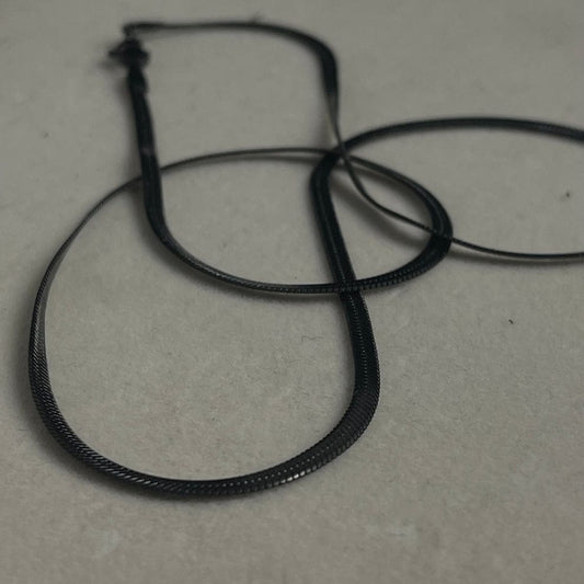 3mm Black Flat Snake Neck Chain