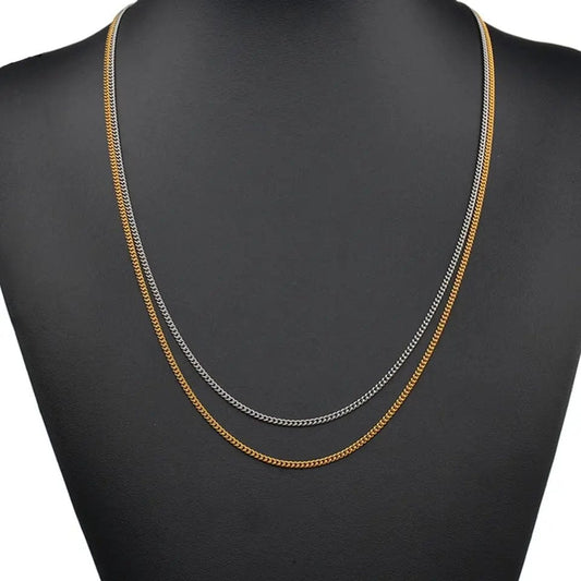 2mm Golden Light weight Link Neck Chain For Men