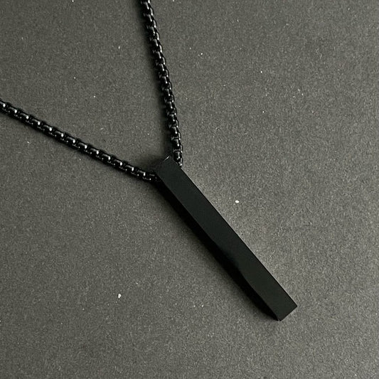 Premium Black Vertical Bar Pendant