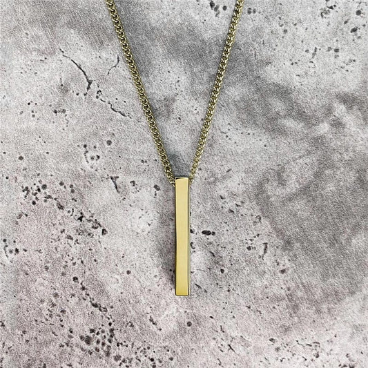 Premium Golden Vertical Bar Pendant