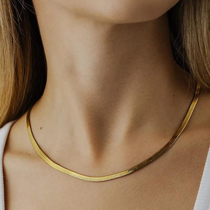 Golden Snake Chain Necklace