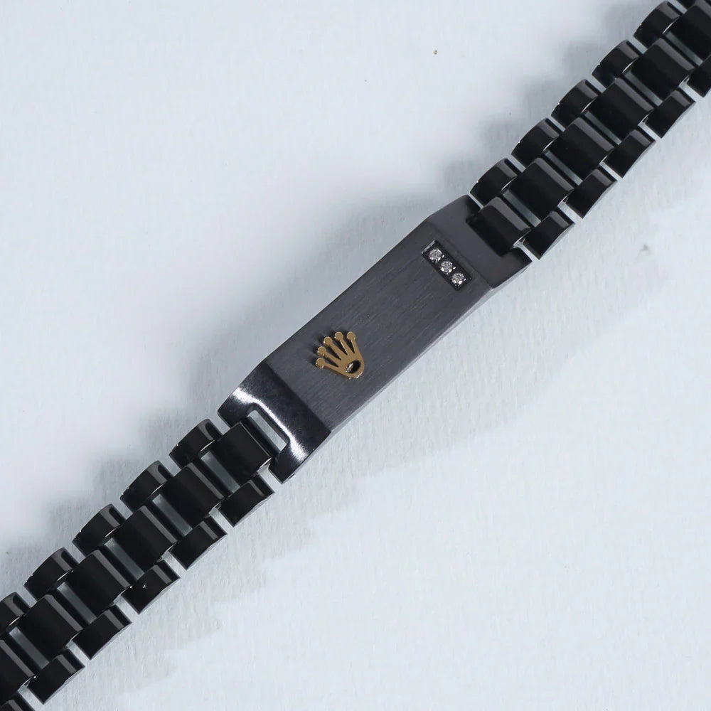 Black RLX Crown Jubilee Bracelet