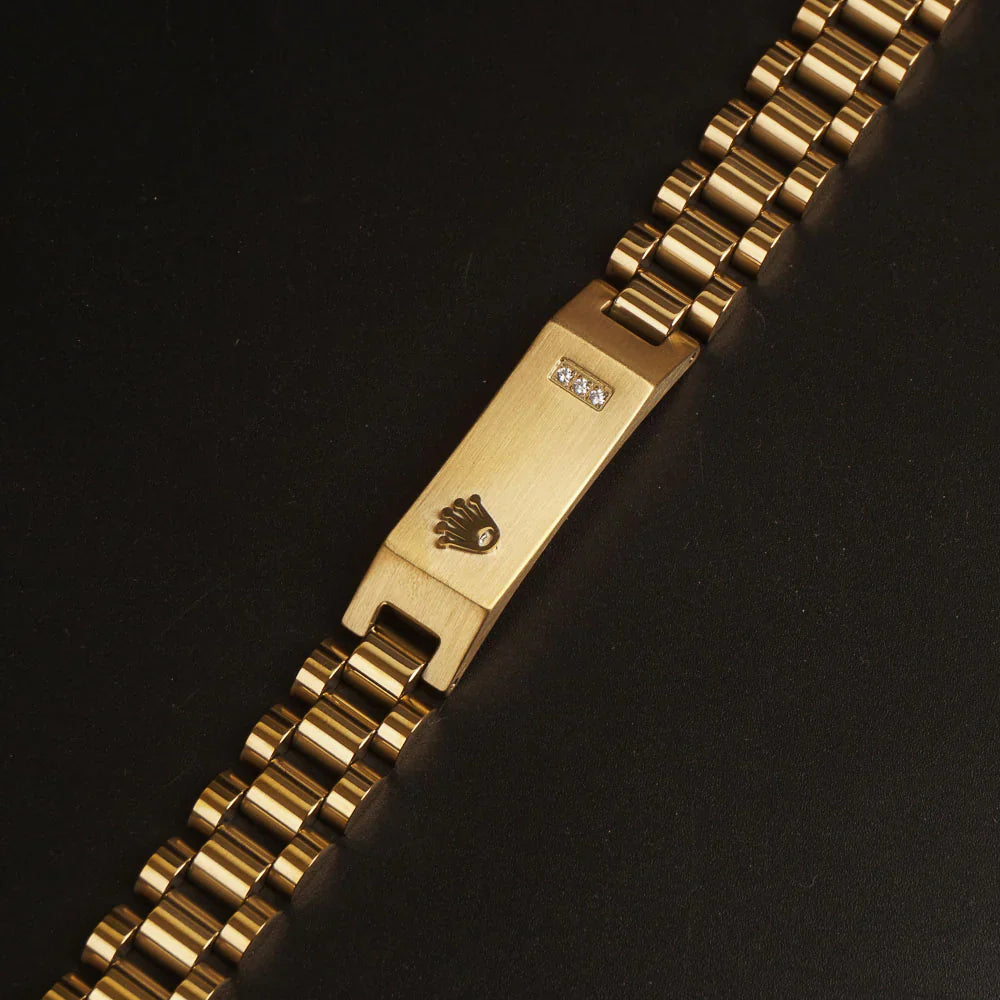 Golden RLX Crown Jubilee Bracelet