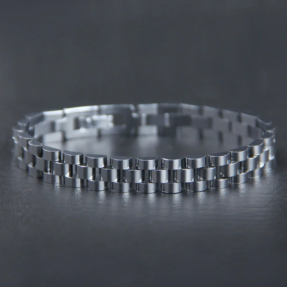 Silver RLX Plain Bracelet