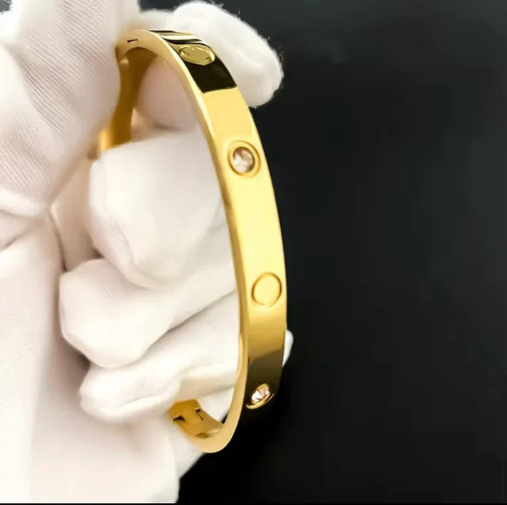 Golden Titanium Steel Diamond style Bracelet