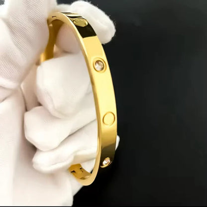 Golden Titanium Steel Diamond style Bracelet