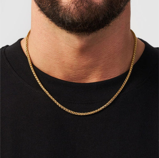 3mm Golden Flex Square Wheat chain