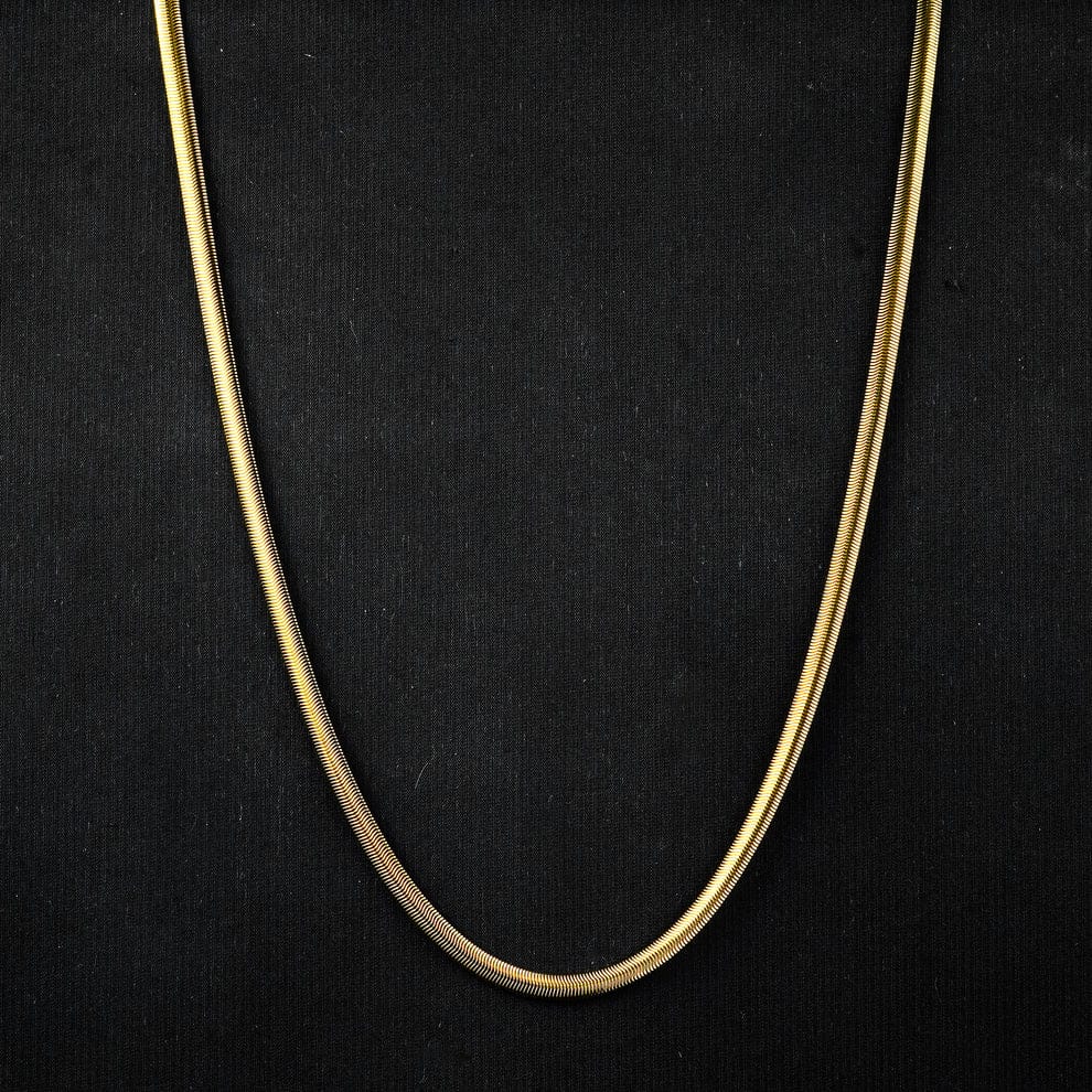 6mm Golden Flat Snake Neck Chain