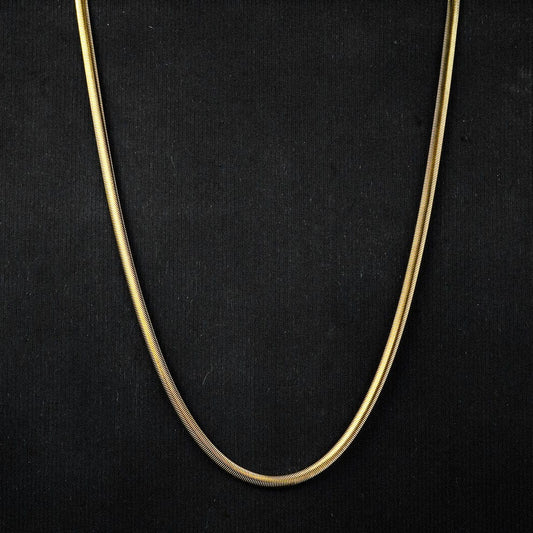 6mm Golden Flat Snake Neck Chain