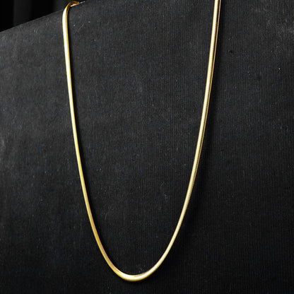 6mm Golden Flat Snake Neck Chain