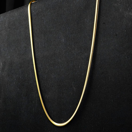 6mm Golden Flat Snake Neck Chain