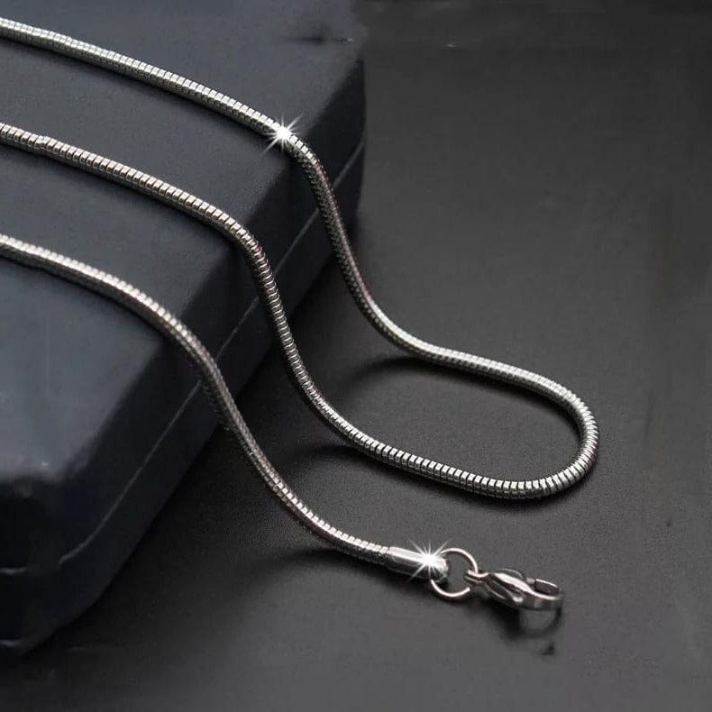 3mm Silver Round Snake Neck Chain