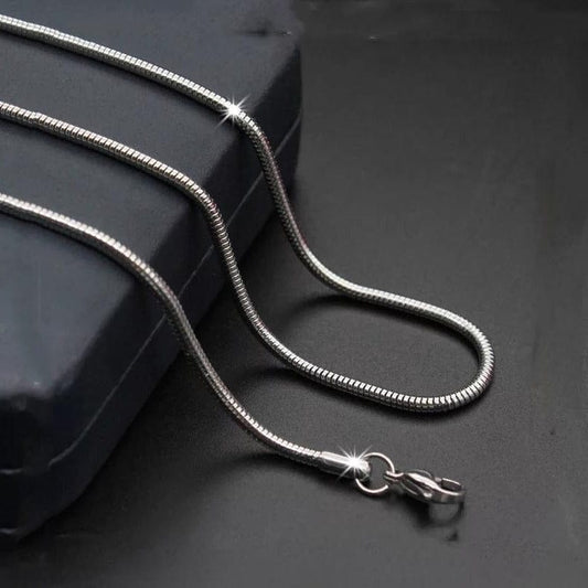 3mm Silver Round Snake Neck Chain