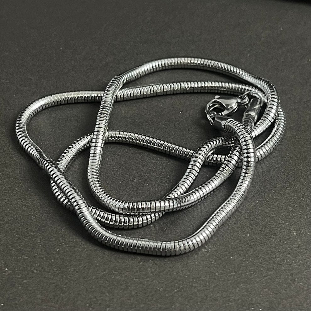 3mm Silver Round Snake Neck Chain