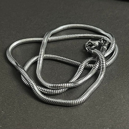 3mm Silver Round Snake Neck Chain