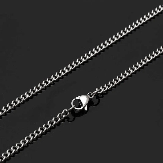 2mm Silver Light weight Link Neck Chain For Men