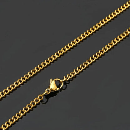 2mm Golden Light weight Link Neck Chain For Men