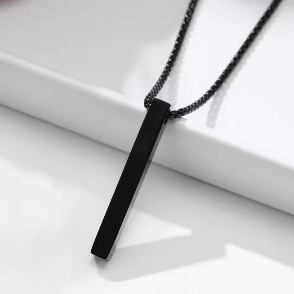 Premium Black Vertical Bar Pendant