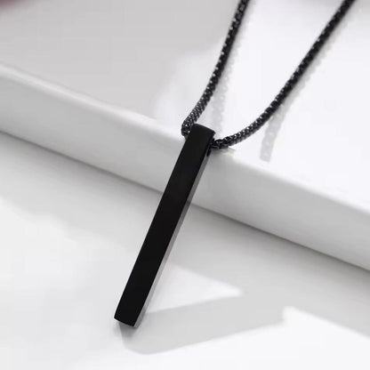 Premium Black Vertical Bar Pendant