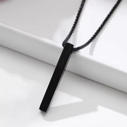 Premium Black Vertical Bar Pendant