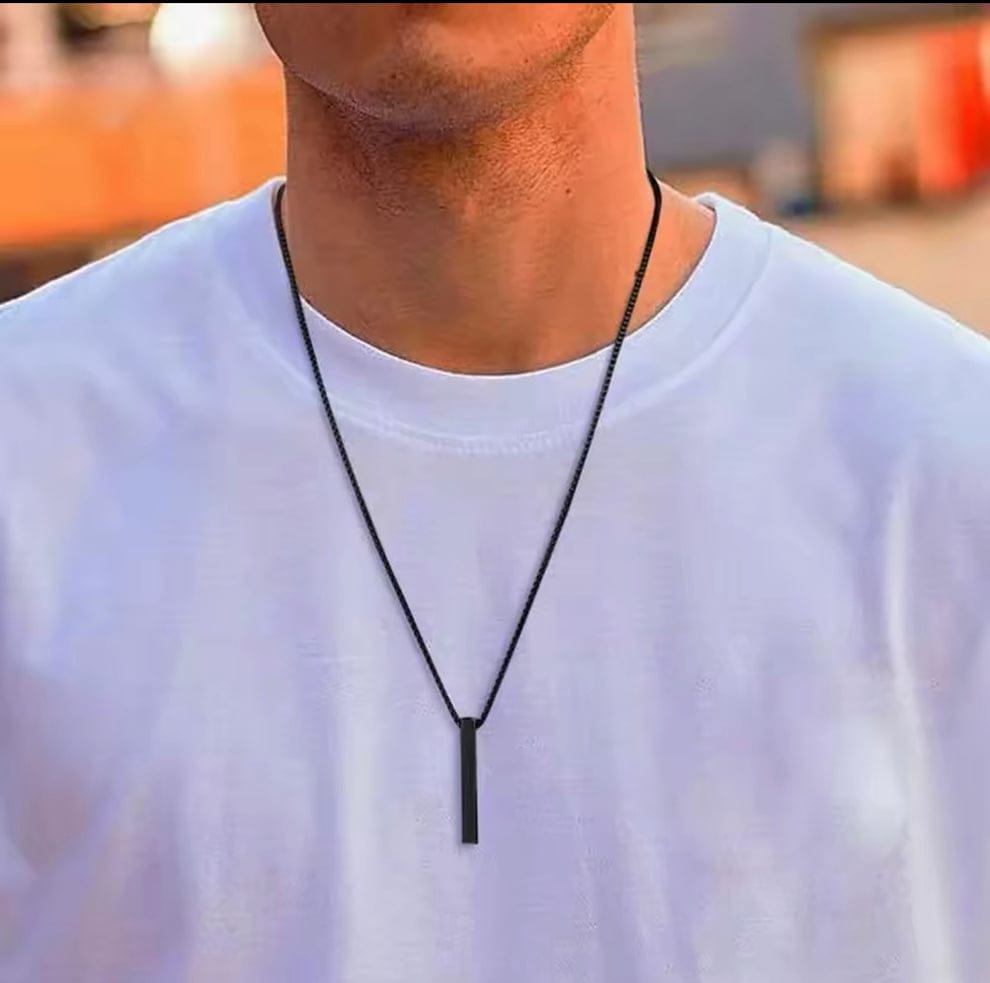 Premium Black Vertical Bar Pendant