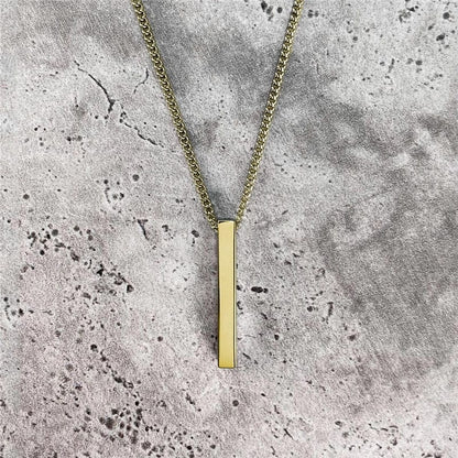 Premium Golden Vertical Bar Pendant